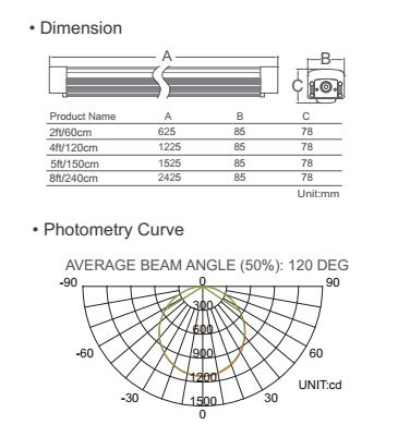 UL 5 έτη εγγύηση 140lm / w καλή διάχυση θερμότητας οδήγησε tri-proof φως UL 5 years warranty 140lm/w good heat dissipation led tri-proof light