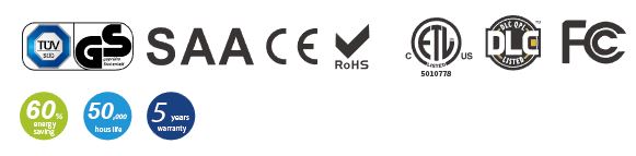 Rotatable clip 1-10V dimming IP65 LED Tubar Light