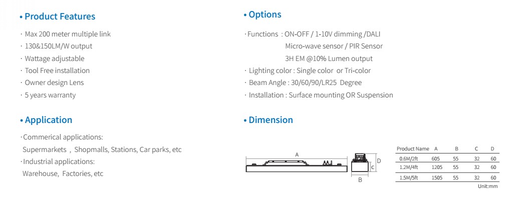 150lm/w lens Light Module Led Trunk Linear System