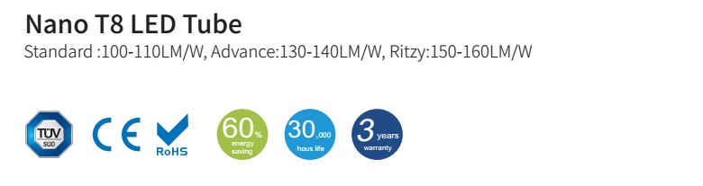 TUV make 8ft t8 Nano tube