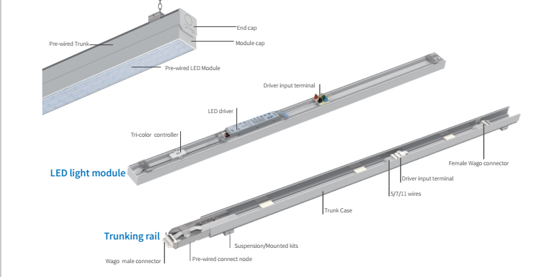 linear led modules for trunk linear system